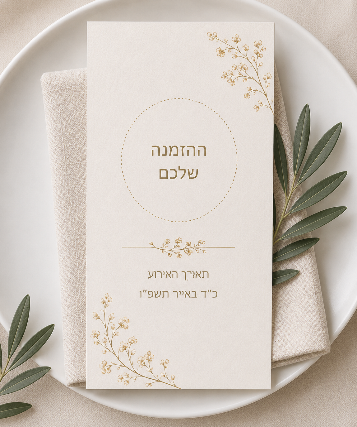כרטיס לצלחת
